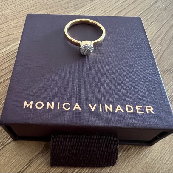 Monica vinadir 18k Gold vermeil with Diamond ring, Size 5.5, NWT - Picture 9 of 11